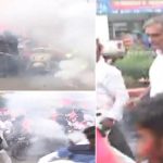 harish rao escapes fire accident