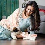 Keerthy Suresh Pet Hugging Stills