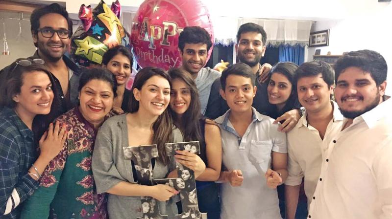 hansika with orphans